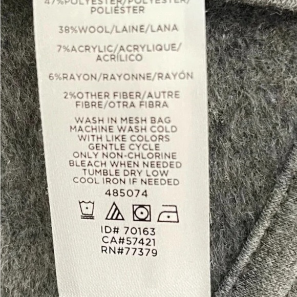 Ann Taylor  Gray Wool Blend Winter Cape Coat – Size M/L, Like New - Picture 5 of 5